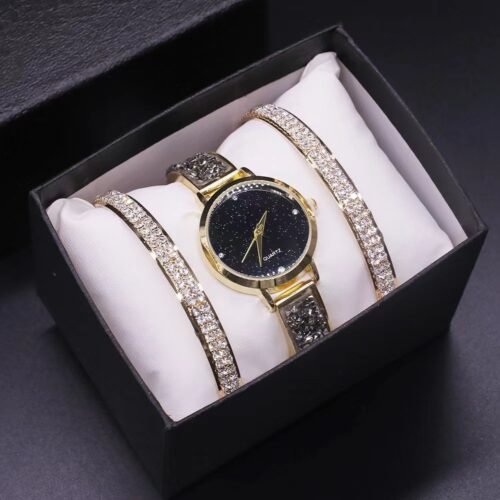 Reloj de pulsera de circon brillante  para mujer