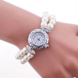 Set Reloj de lujo pulsera,collar, pendientes  con perlas para mujeres - Image 5