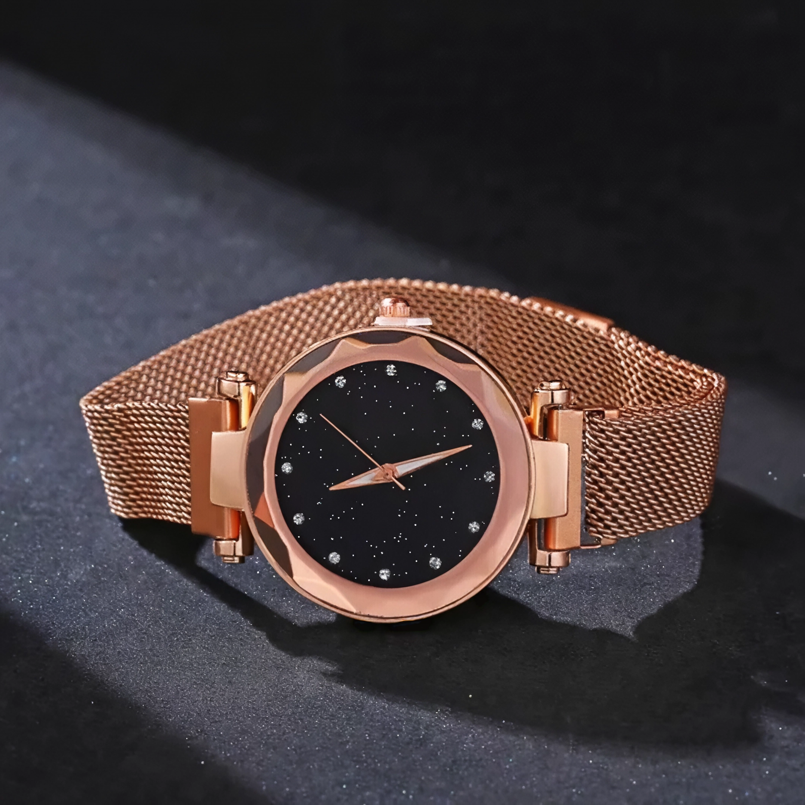 Set de reloj + pulsera+ cadena y pendientes para damas - Imagen 4