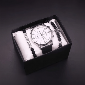 Set de reloj + 2 pulseras para hombres