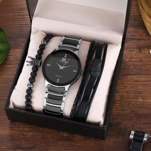 Set de reloj deportivo con pulseras para hombres