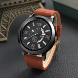 Set reloj para hombre, cuerda tejida, pulsera negra multicapa - Image 2