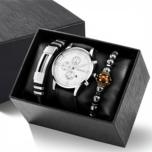 Set de reloj para hombres ,pulsera de acero inoxidable - Image 2