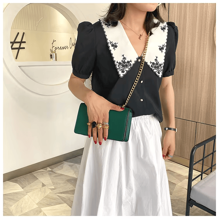 Bolso de mano con cadena para hombro - Imagen 2