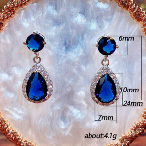 Pendientes Piedra Gota de Agua - Image 3