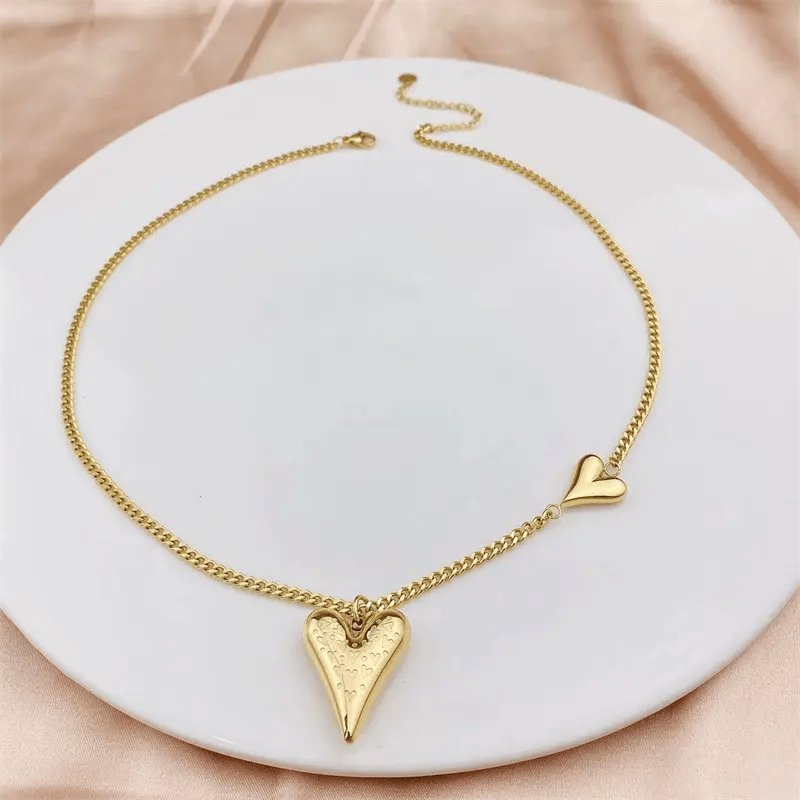 KISSWIFE Acero inoxidable largo amor corazón - Imagen 2