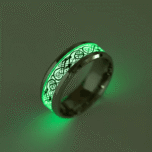 Anillo de acero inoxidable Anillo luminoso para hombre