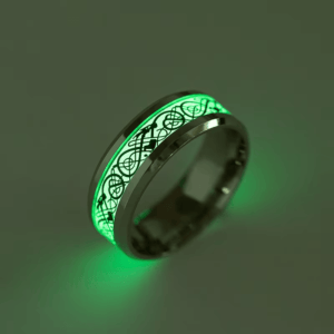 Anillo de acero inoxidable Anillo luminoso para hombre