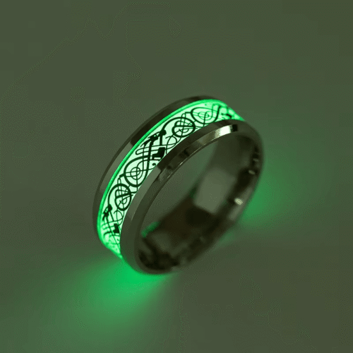 Anillo de acero inoxidable Anillo luminoso para hombre