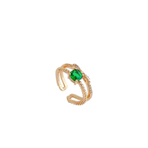 Anillo circón diamante  verde - Image 5