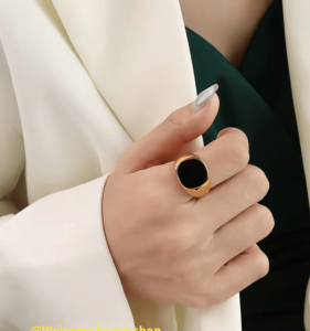 Bahía Negra anillo de acrílico