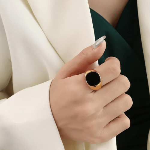 Bahía Negra anillo de acrílico