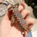 Set reloj romano de cristal  conjunto diamante  + pulsera para mujeres - Image 3