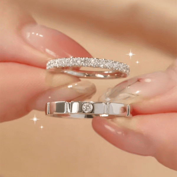 Anillo de joyería de plata 925 compromiso