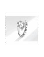 Anillo abrazo diamante ajustable – joya simbólica amor eterno - Image 3
