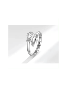 Anillo abrazo diamante ajustable – joya simbólica amor eterno - Image 3