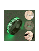 Anillo de acero inoxidable Anillo luminoso para hombre - Image 2