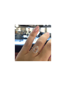 Anillo de diamante forma de gota compromiso - Image 4