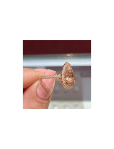 Anillo de diamante forma de gota compromiso - Image 3