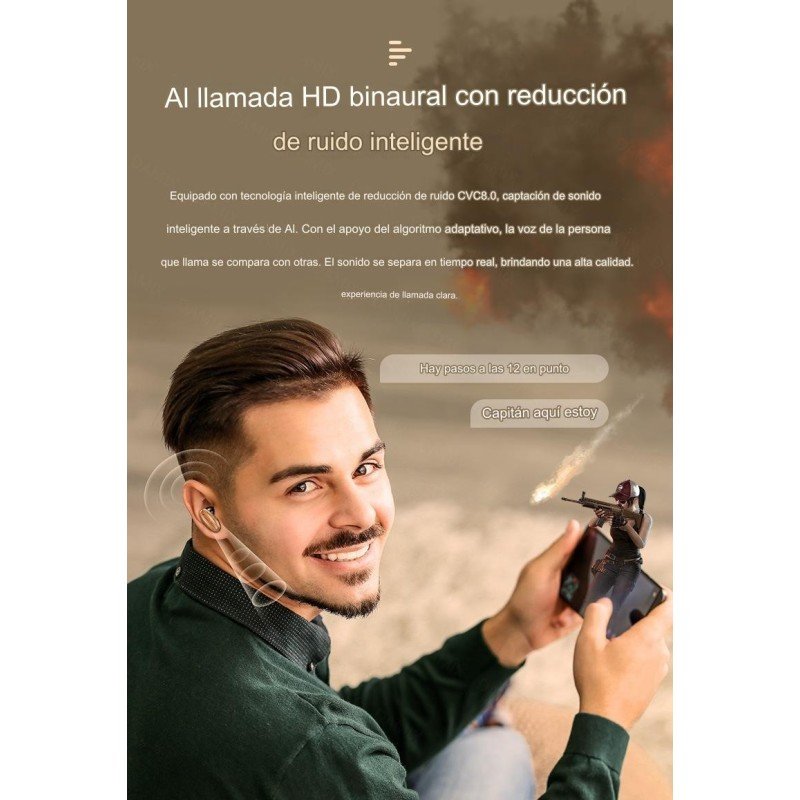 Auriculares únicos para juegos M35 impermeables IPX6 resistentes al sudor auriculares inalámbricos - Imagen 2