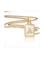 Collar colgante inicial mujer – cadena acero inoxidable elegante - Image 3