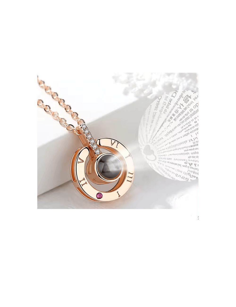 Collar con colgante te amo 100 idiomas - Imagen 2