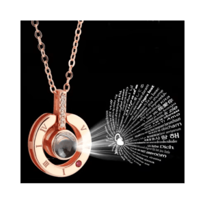 Collar con colgante te amo 100 idiomas