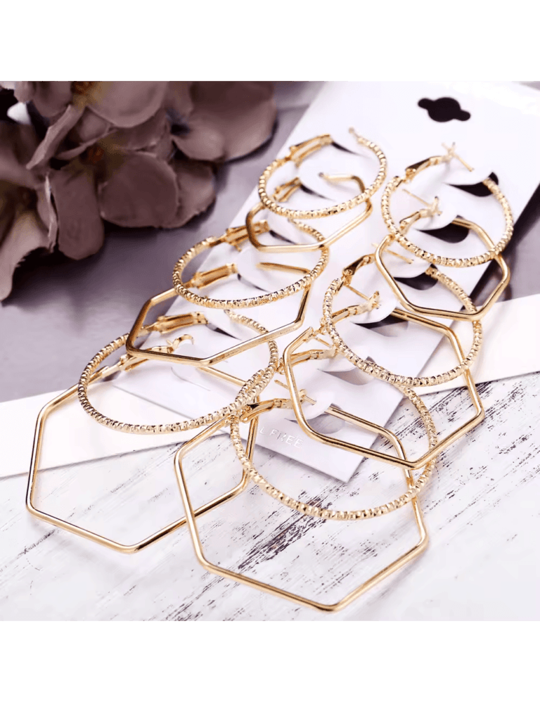 conjunto-pendientes-hexagonos-para-mujeres