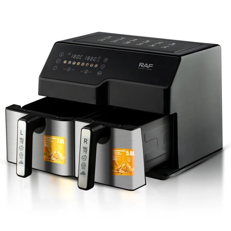 Freidora de aire multifuncional 12L doble canasta - Imagen 2
