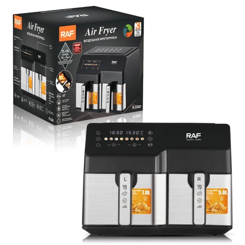 Freidora de aire multifuncional 12L doble canasta - Imagen 5