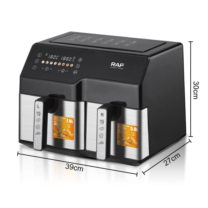 Freidora de aire multifuncional 12L doble canasta - Imagen 6