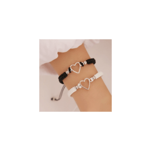 Kit pulsera de corazón hueco trenzado