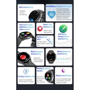 Monitor de salud Smart Watch avanzado con ECG & PPG - Image 5