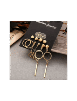 pendientes de oro chapados en oro para mujer
