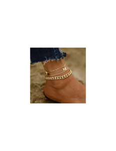 Pulsera tobillera de diamante ? mariposa