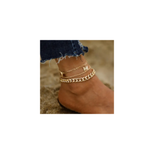 Pulsera tobillera de diamante ? mariposa