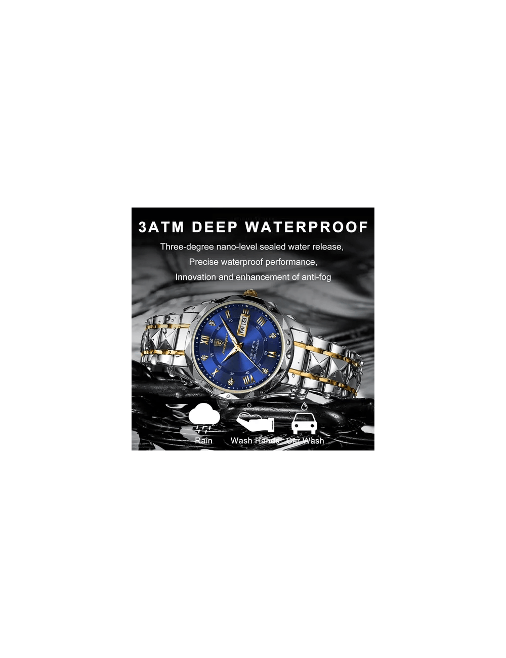 Reloj analógico de lujo hombre | Marca Poedagar - Imagen 6