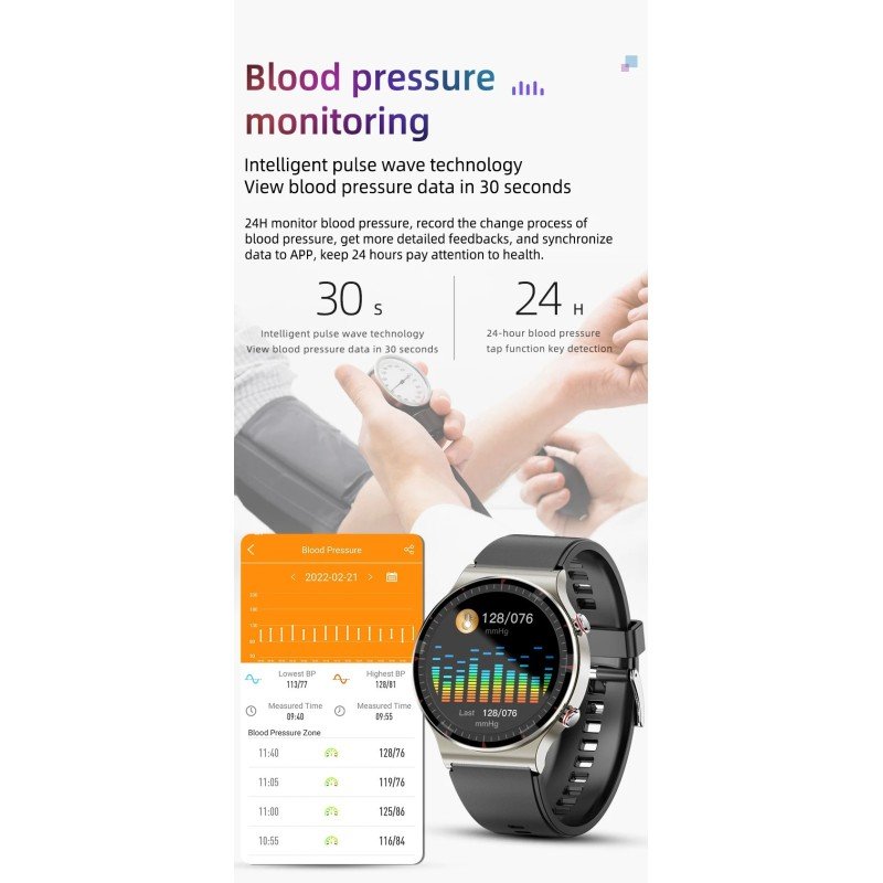Reloj inteligente Certificación médica G08M con monitor ECG - Imagen 4