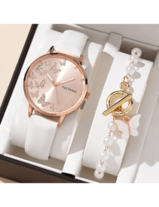Set para mujeres de relojes + una pulsera de perlas