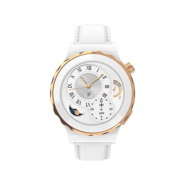 smartwatch HW3 mini mujer Ecuador — pantalla 1.3 táctil correa silicona compacto monitoreo salud MYSTOREC