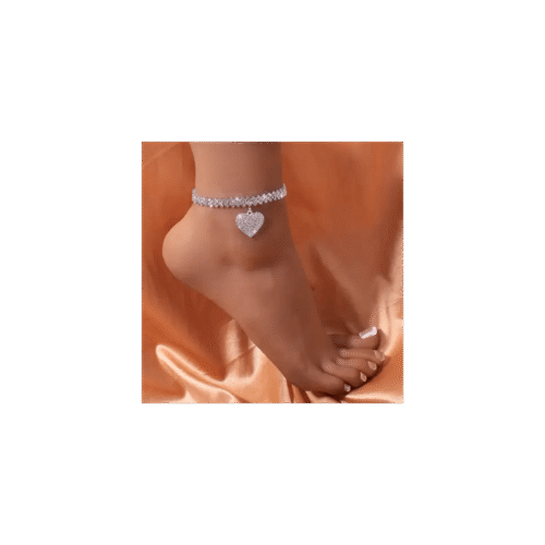 Tobillera con cadena de diamantes de imitación para mujer