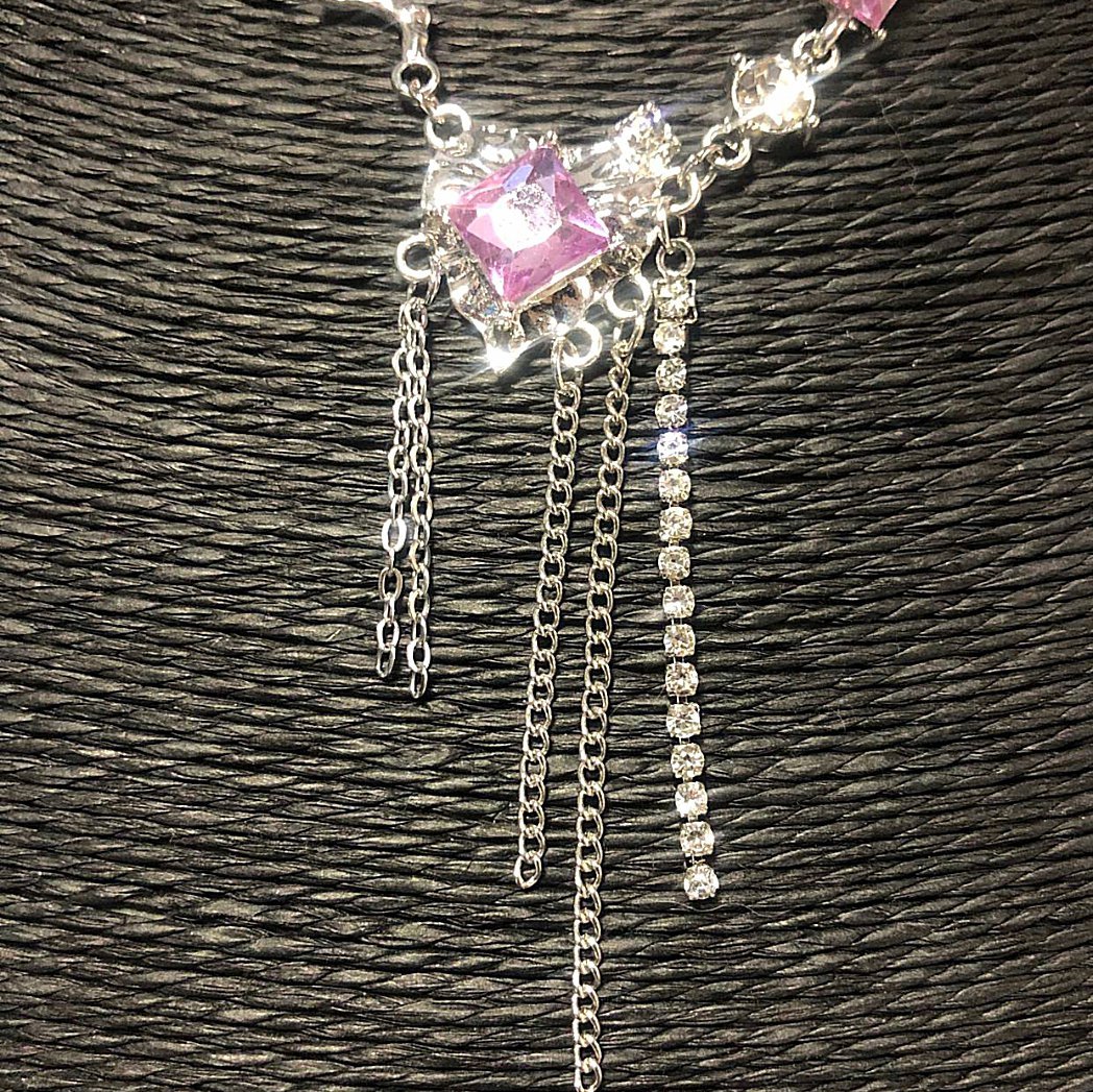 Collar de lujo para mujeres ,plateado - Imagen 5