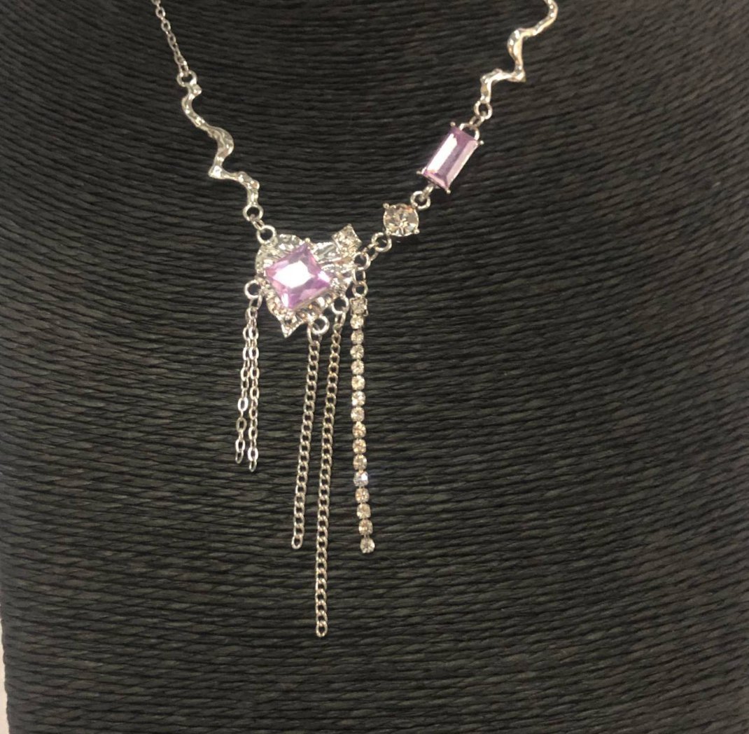 Collar de lujo para mujeres ,plateado - Imagen 4