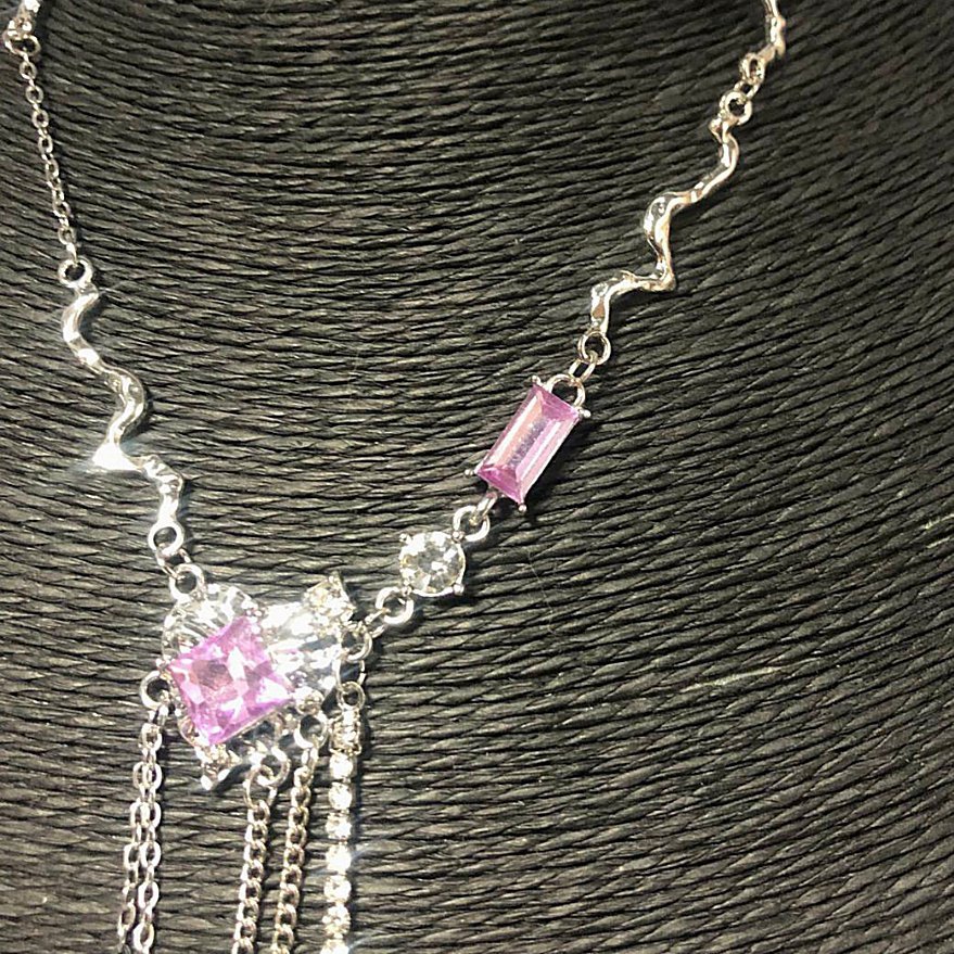 Collar de lujo para mujeres ,plateado - Imagen 3