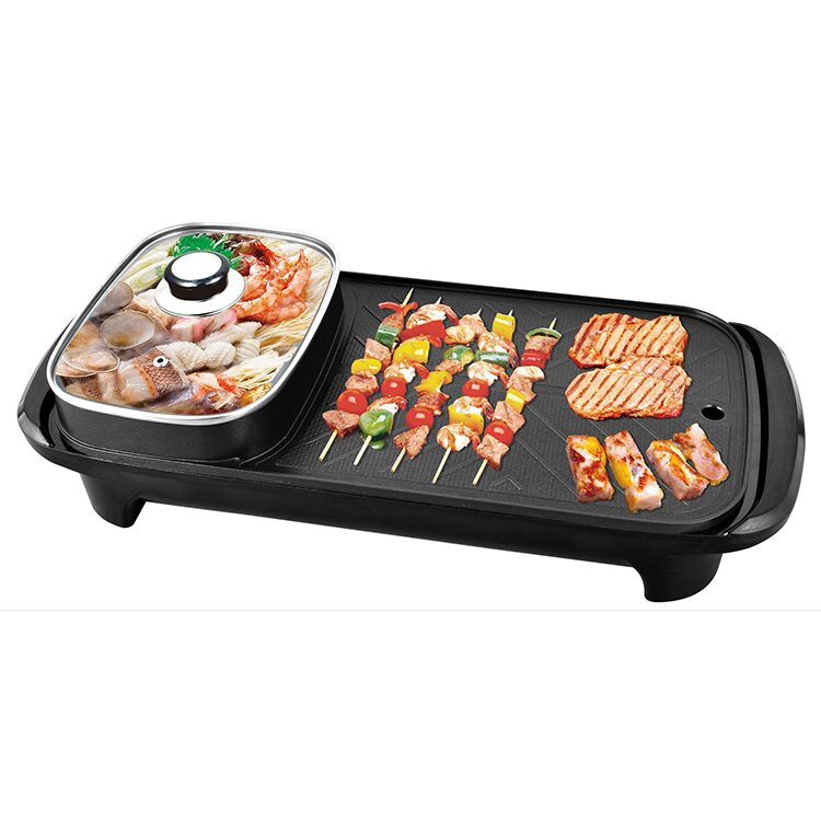 parrilla eléctrica sin humo 1300W antiadherente