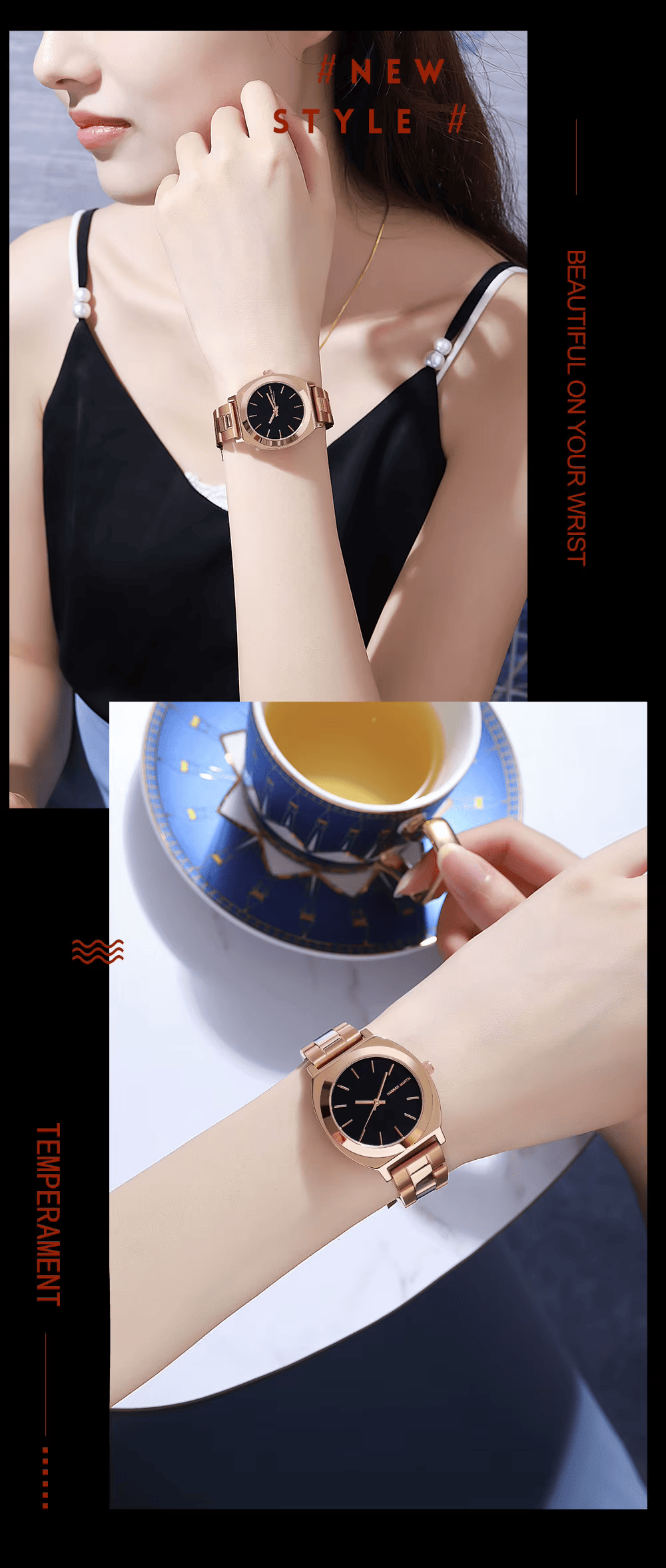 Reloj de cadena acero inoxidables | Hannah Martin | Damas - Imagen 4
