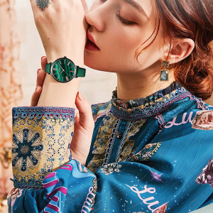 Reloj CURREN de pulsera de cuarzo verde malaquita