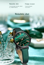 Reloj  CURREN de pulsera de cuarzo verde malaquita - Image 4