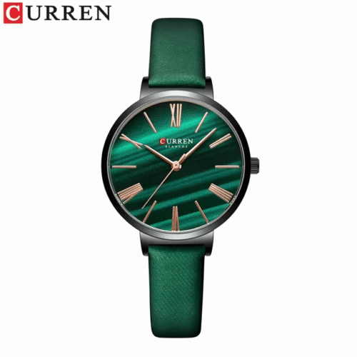 Reloj CURREN de pulsera de cuarzo verde malaquita