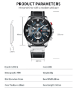 Reloj Deportivo CURREN Cronógrafo para Hombres - Image 5